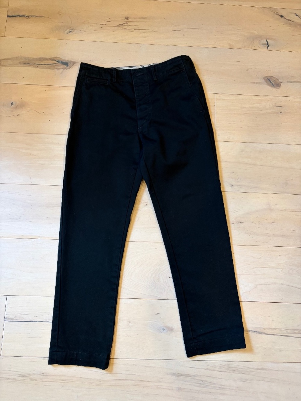 Buck Mason Black "Officer" Twill Chino